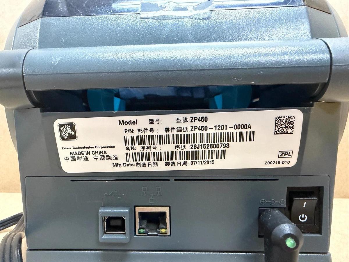 Used Zebra ZP450 Thermal Label Printer