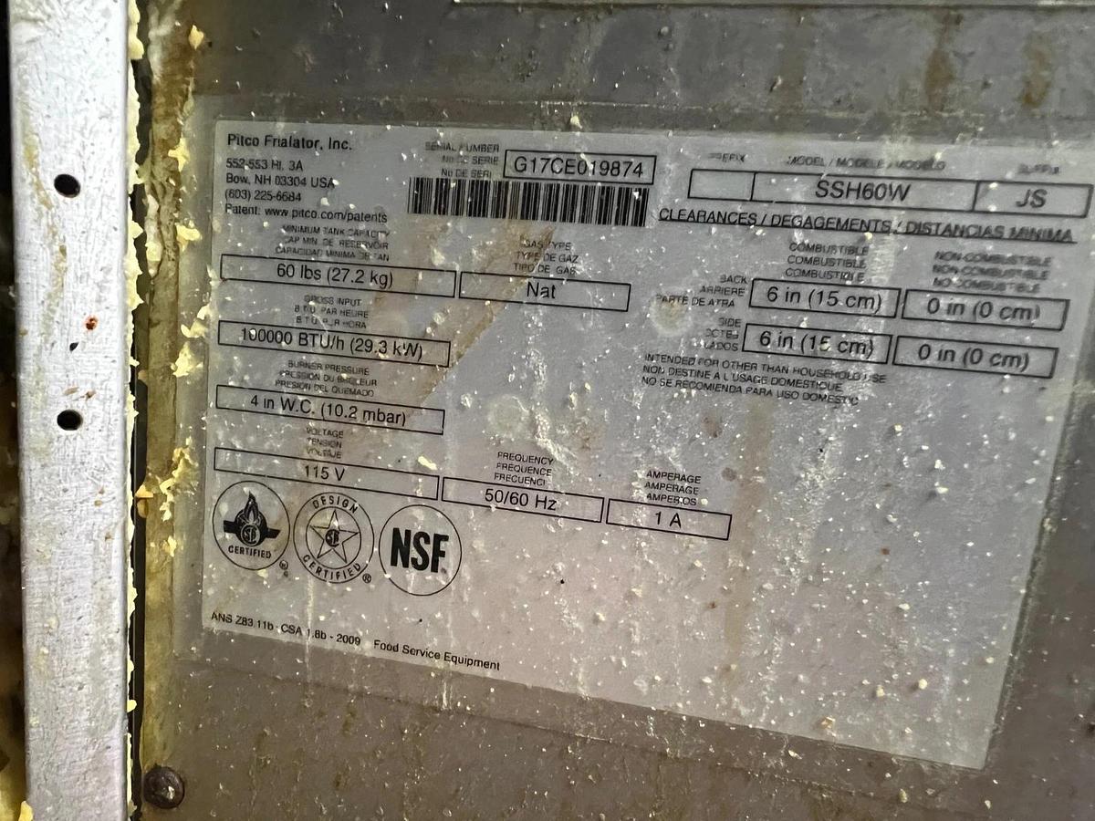 Used Pitco SSH60W Fryer