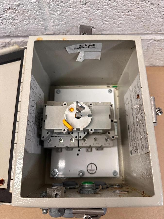 Used Allen Bradley 194E-FA40EX-PD10-6 Enclosed Motor Disconnect Switch, with 194R-PY