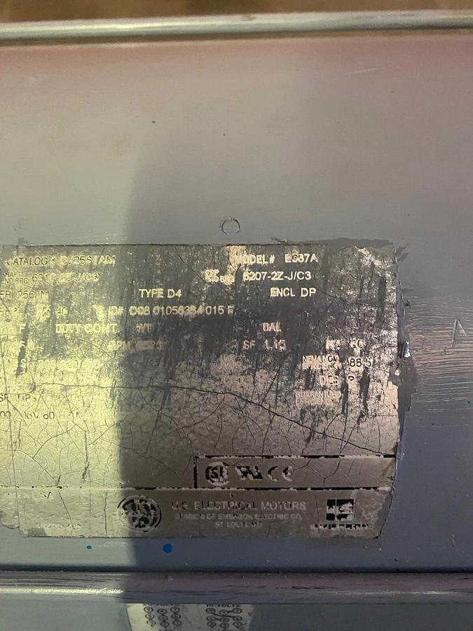 Used Scot 57 Motor Pump 4 X 3, US Electric Motor 20HP, 3520 RPM