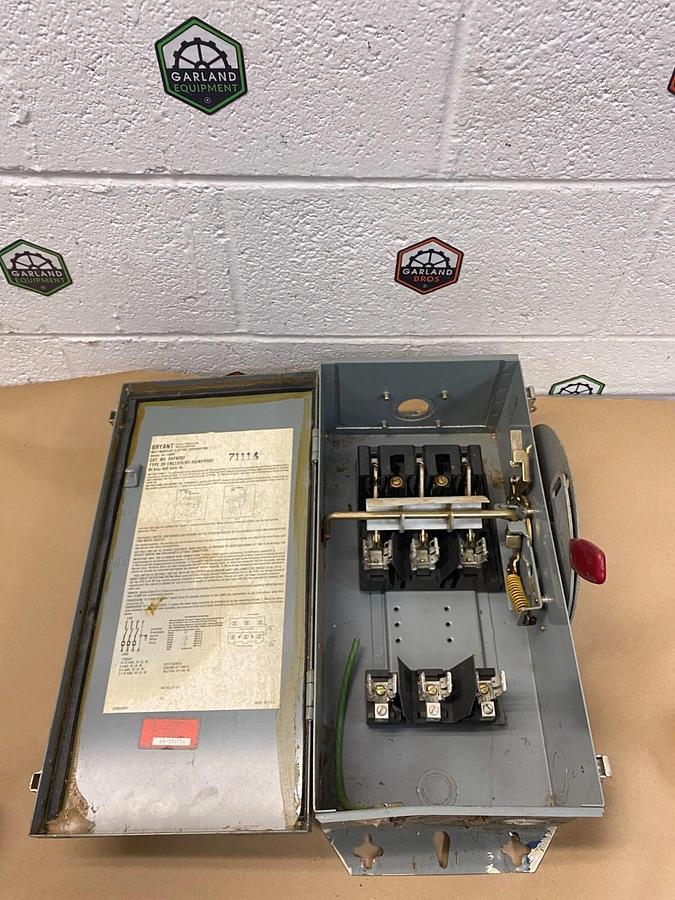 Used Westinghouse RHFN362 Heavy Duty Safety Switch 60Amp, 600 Volts