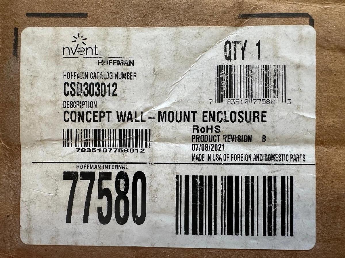 Used NVent Hoffman CSD303012 Concept Wall Mount Enclosure *FACTORY SEALED*