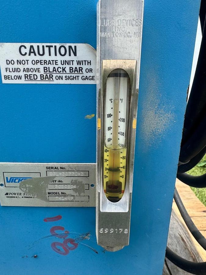 Used Vickers TK14VP Hydraulic Pump Unit, VM3546 1Hp Motor, DG4V-3D-2A-M-FW-B5-60 Pump