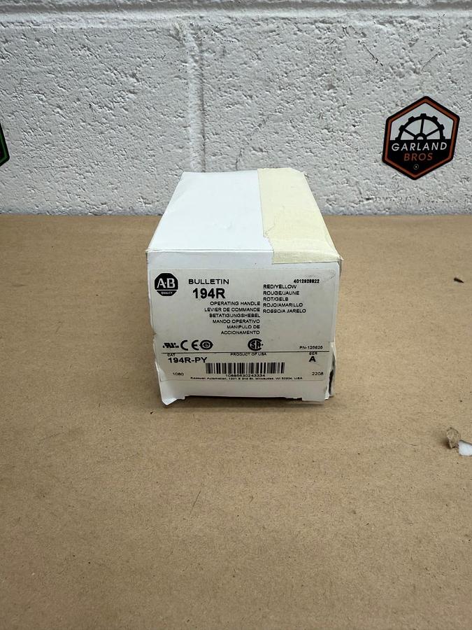 Used Allen-Bradley 194R-PY Ser A Operating Handle Red/Yellow *NEW*