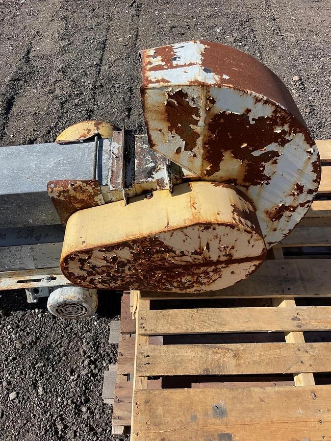 Used Carbon Steel Twin Trunk Bucket Elevator with Baldor 1HP at 1725RPM Motor