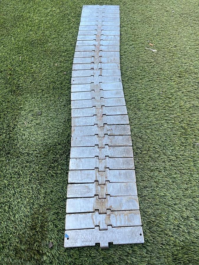 Used Rexnord SS815 BC 83 Tabletop Chain, Stainless Steel, L:43.5” W:7.5"