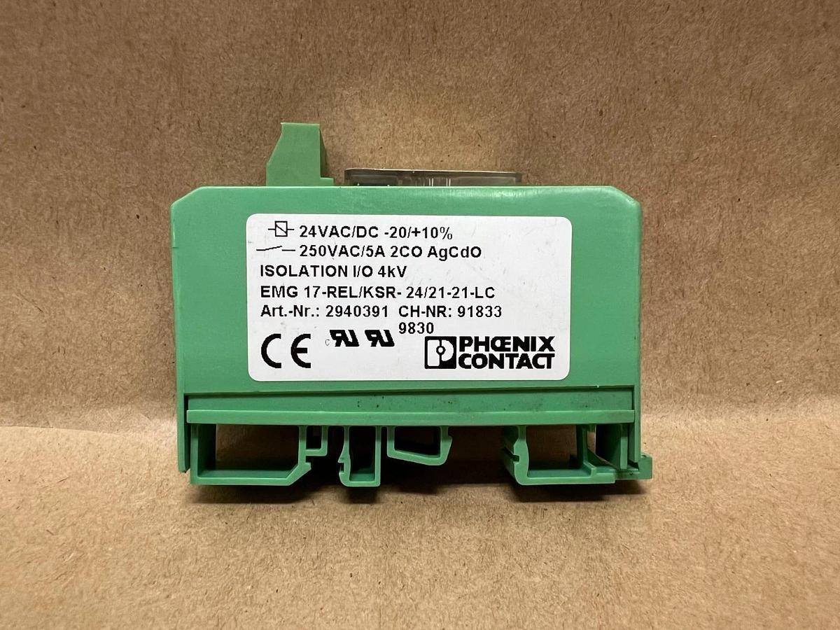 Used Phoenix Contact EMG 17-REL/KSR-24/21-21-LC Contact Relay Module - Lot of 11