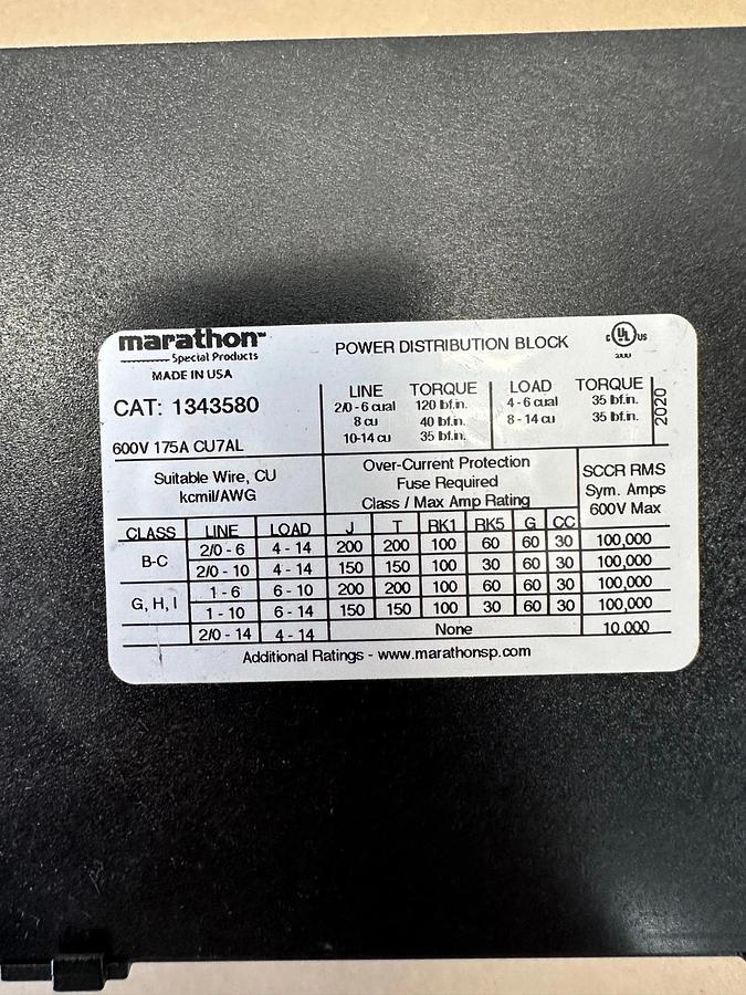 Marathon 1343580 Power Distribution Block *NEW*