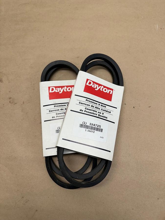 Used Dayton 3X472G V-Belt *NEW* Lot of 2