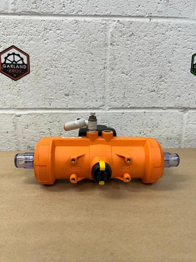 Used Georg Fischer Type PA11, Code 198150144 Pneumatic PVC Flanged Ball Valve
