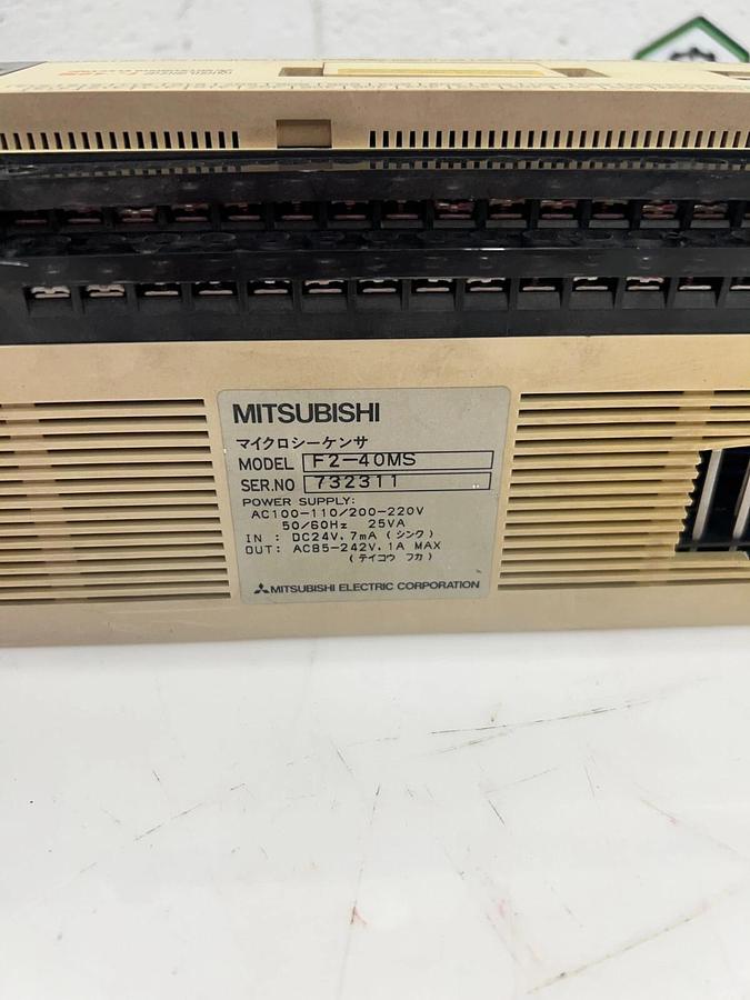 Used Mitsubishi F2-40MS Melsec F 2-40M Programmable Controller *Powers Up*