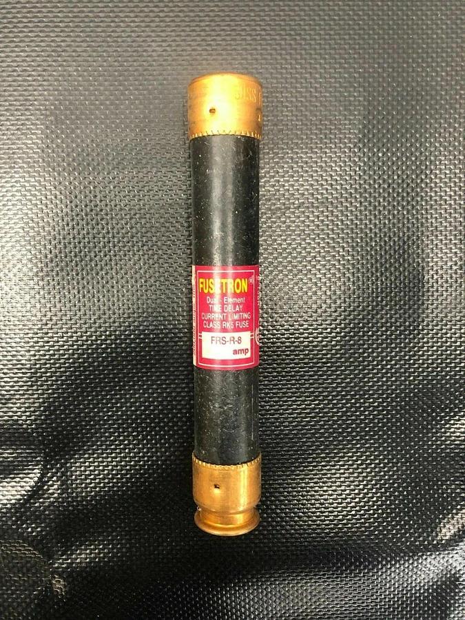 Used Bussman Fusetron FRS-R-8 Fuse, Dual Element Time Delay, Class RK5 (LOT of 8)