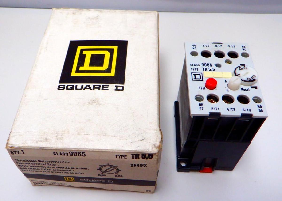 Used Square D 9065 TR 0,8 Overload Relay, 220-660V, 1-3 A