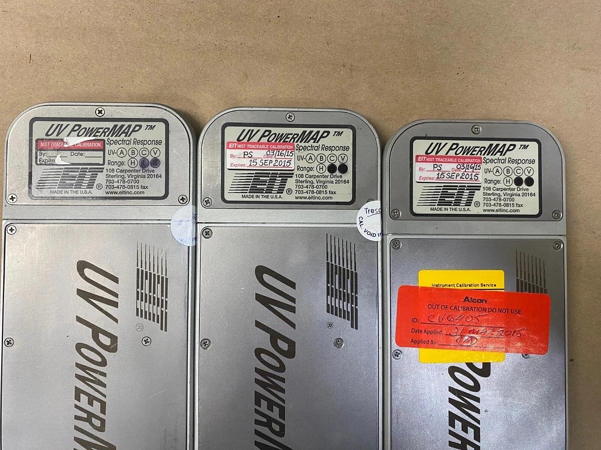 Used UV PowerMap UV Spectral Response Measuring Device, 3 Units in Soft Body Case
