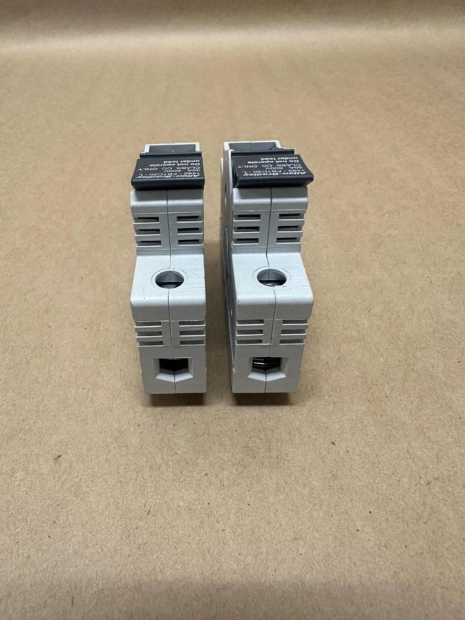 Used Allen Bradley 1492-FB1C30-L 30A, 600V, 1 Pole Fuse Holder - Lot of 2