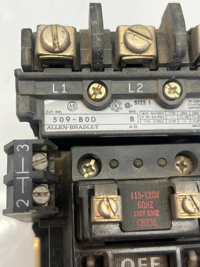 Used Allen Bradley 509-B0D Starter