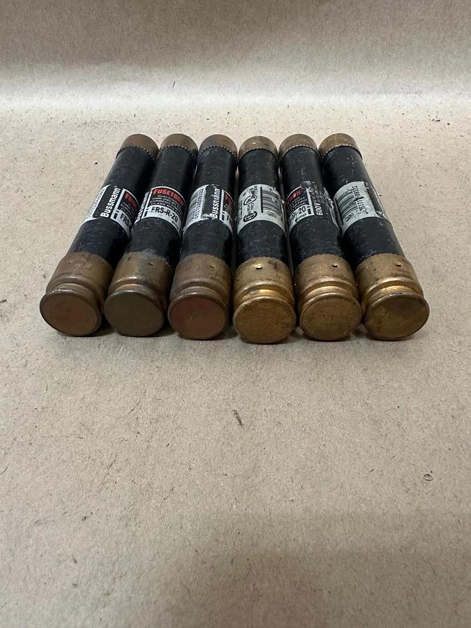 Used FuseTron FRS-R-20 Time Delay 20A Fuse - Lot of 6