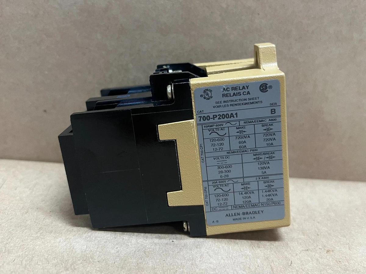 Used Allen Bradley 700-P200A1 Ser. B, Type P Control Relay *NEW*