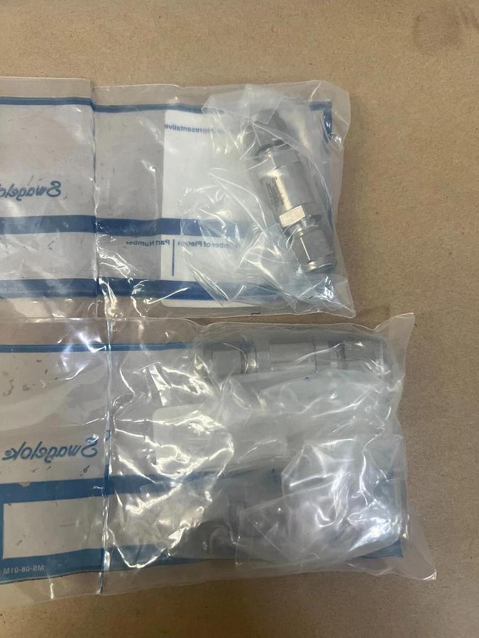 Used Swagelok SS-4C-1/3 316 SS Poppet Check Valve Fixed Pressure (Lot of THREE)