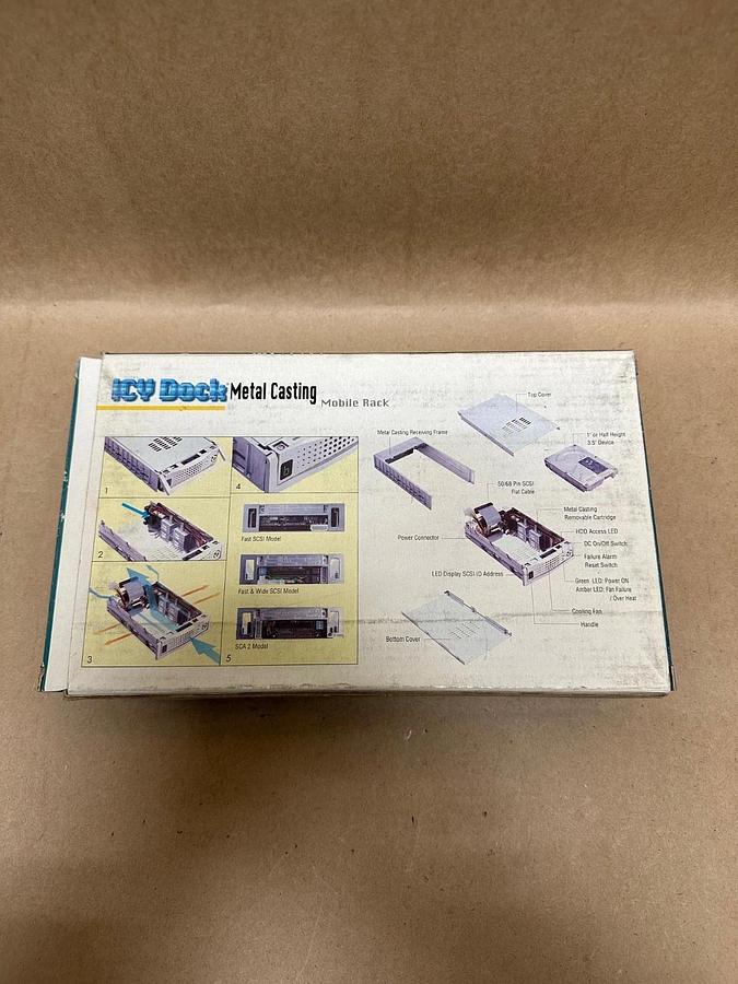 Used ICY Dock SCA 2 Metal Casting Mobile Rack w/ Fail Alarm *NEW*