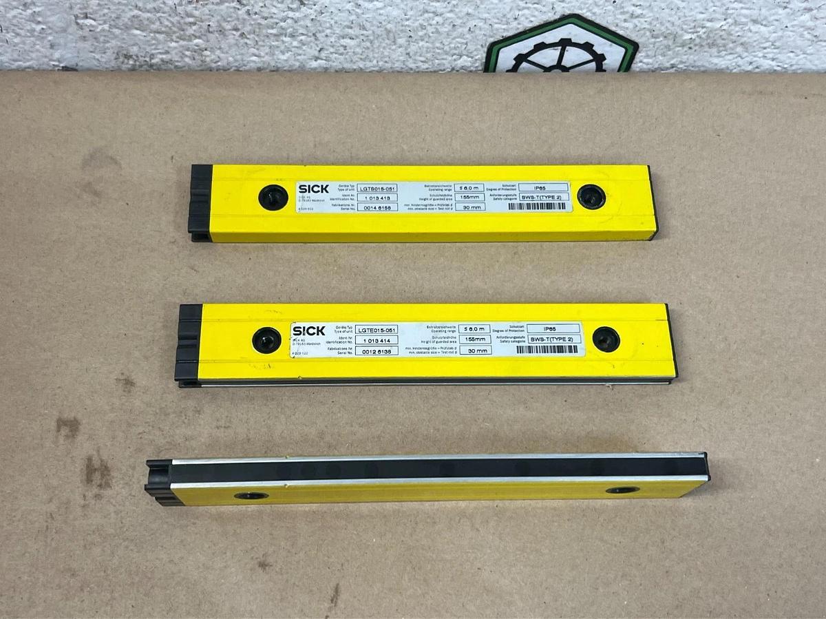 Used SICK LGTS015-051 Safety Light Curtain - Lot of 3