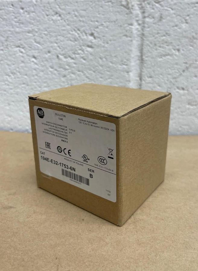 Allen Bradley 194E-E32-1753-6N Series B Switch-Disconnector *NEW*