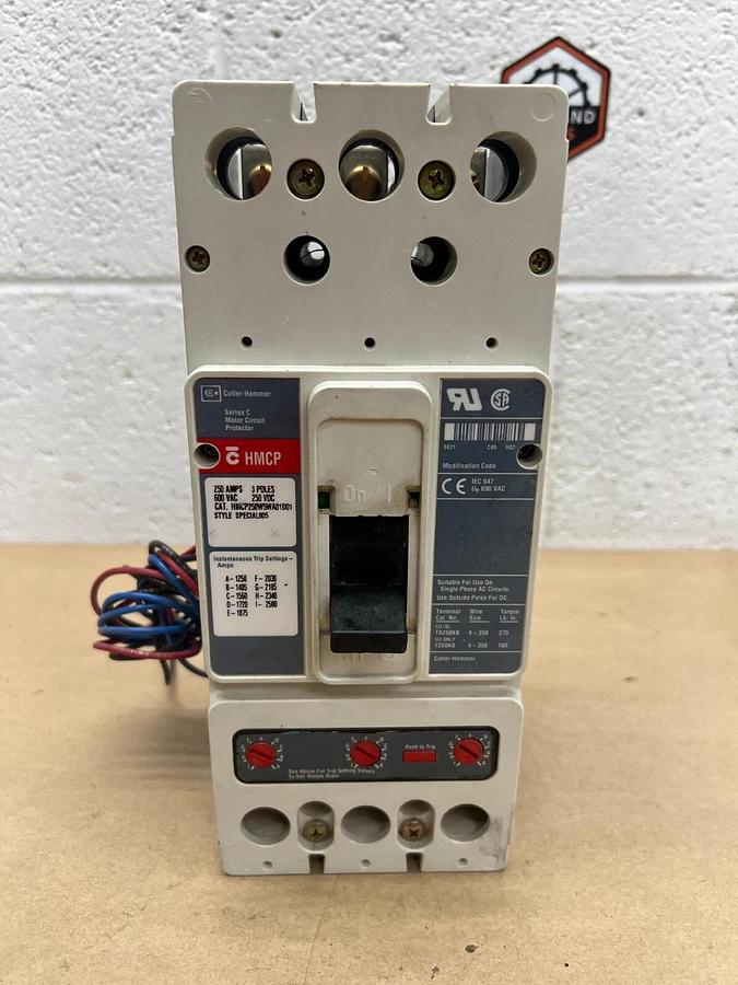 Used Cutler Hammer HMCP250W5WA01D01 250A Motor Circuit Protector