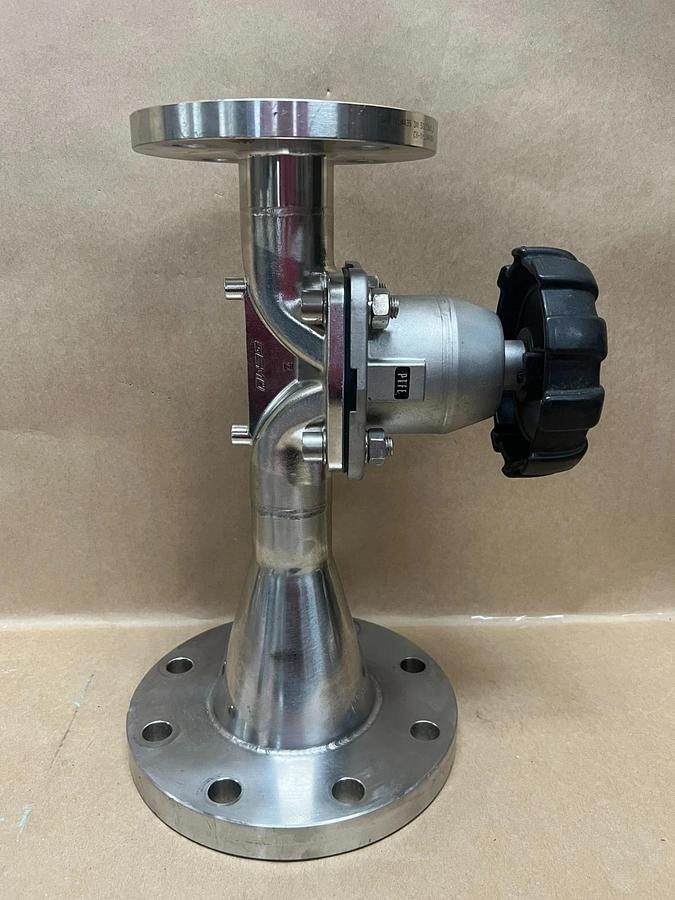 Used Gemü DN50 316L Sanitary Diaphragm Valve Assembly, 4" 150# Flanged