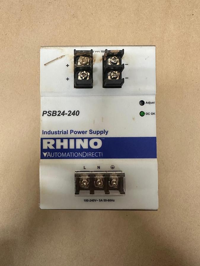 Used AutomationDirect PSB24-240 Rhino Industrial Power Supply