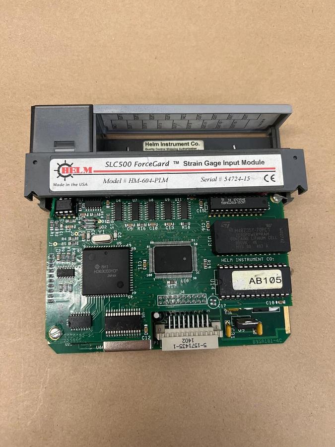 Used Helm HM-604-PLM SLC 500 Forcegard Strain Gage Input Module