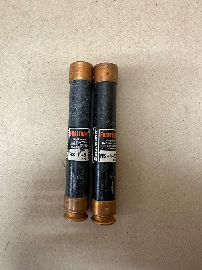 Used FuseTron FRS-R-30 Time Delay 30A Fuse - Lot of 2