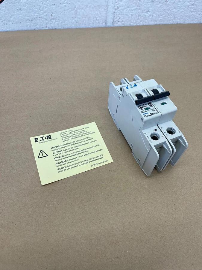 Eaton FAZ-D30/2-NA Miniature Circuit Breaker, 30A, 480Y/277VAC