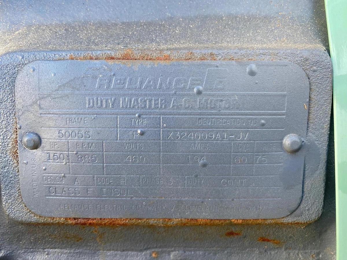 Used Reliance Electric X324009AI-JV Duty Master AC Motor 150HP 885RPM 5005S Frame
