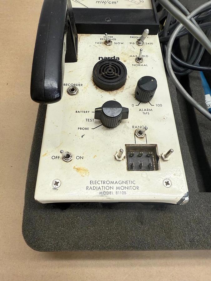 Used NARDA 8110B Microline Electromagnetic Radiation Monitor with 8120A Probe