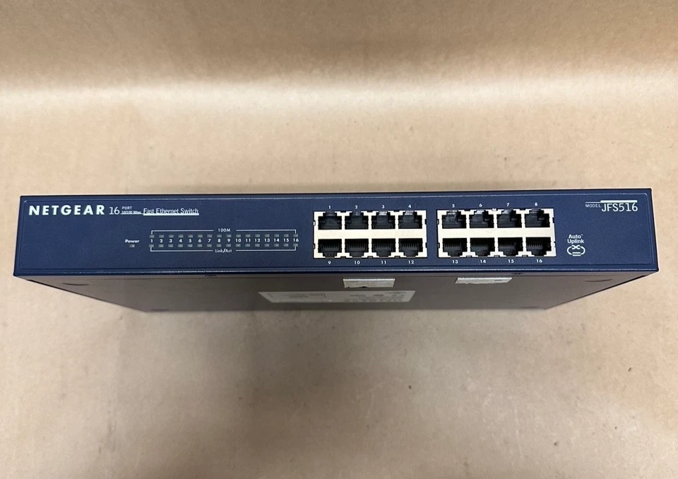 Used Netgear JFS516 16 Port Fast Ethernet Switch