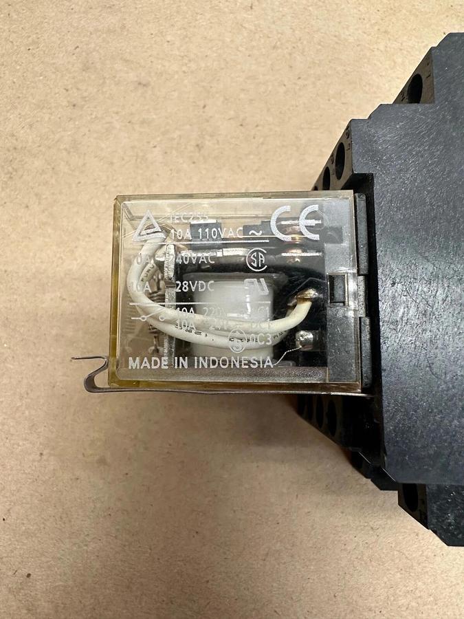 Used OMRON LY4 Relay with Base, 120VAC