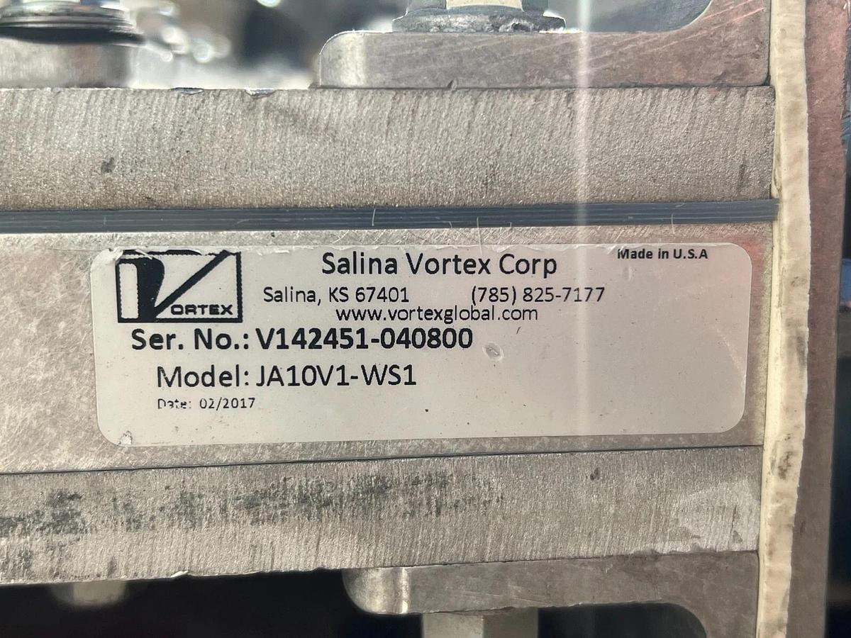 Used Salina Vortex 10" JA10V1-WS1 Clear Action Gate w/ DVCM6X10.5-MG Cylinder
