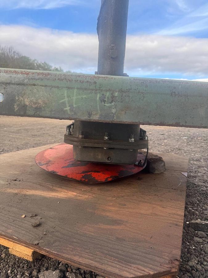 Used Falk 5207 J14 A Gear Drive 14.47 Ratio, w Pulley, Motor Mount, Endplate 30”x30"