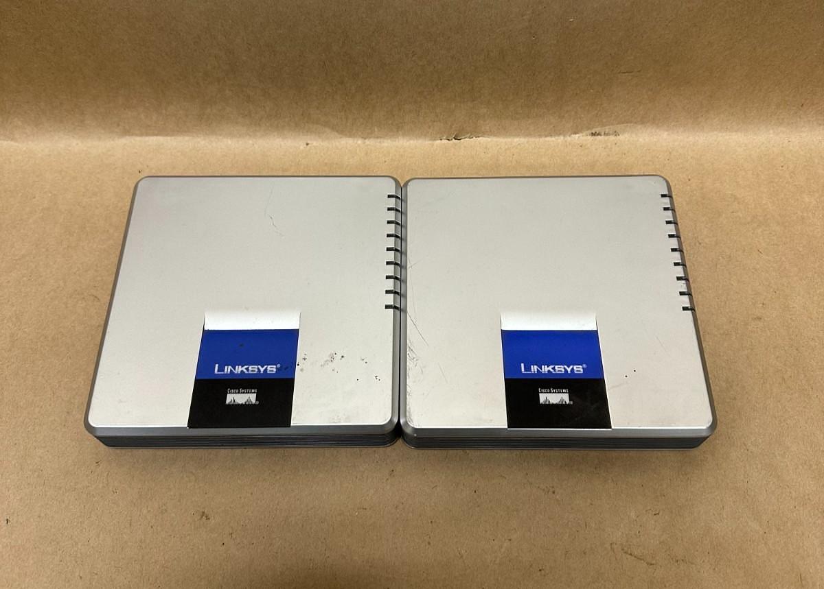 Used Linksys EG008W Gigabit 8-Port Workgroup Switch w/o Cord - Lot of 2