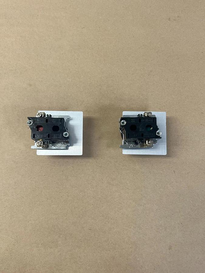 Used Cutler Hammer 10250T/91000T Black and Red Push Buttons - Lot of 2