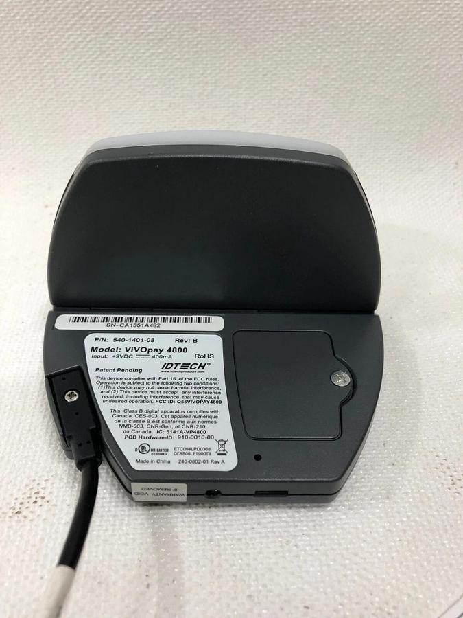 Used ID Tech ViVOtech ViVOpay 4800 Contactless Credit Card Reader 540-1401-08