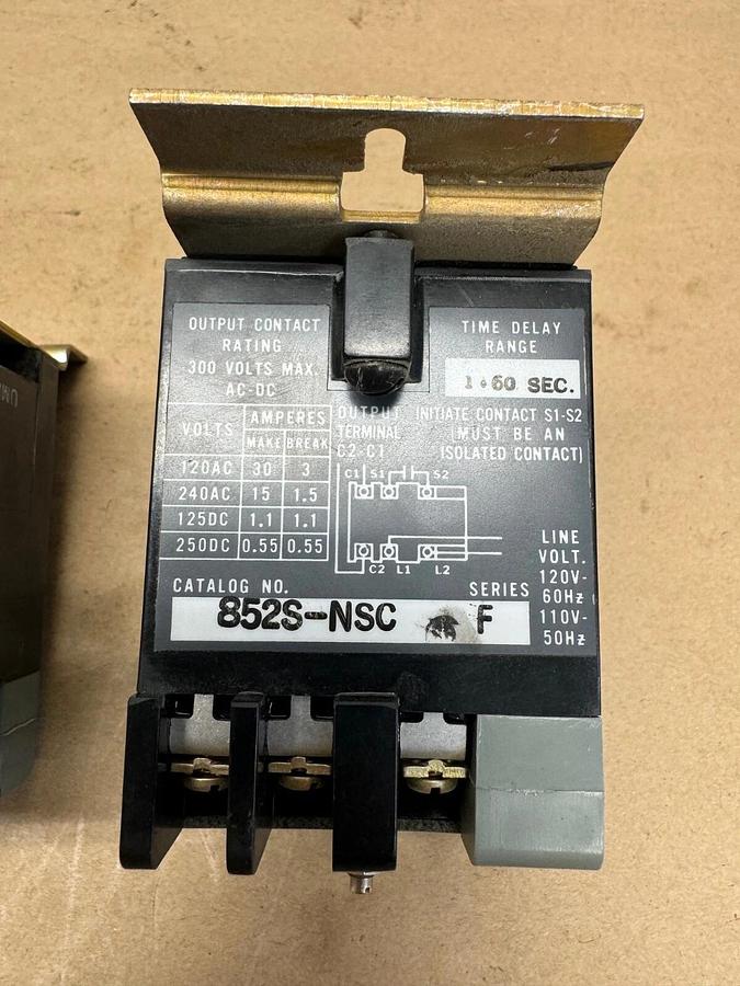 Used Allen Bradley 852S-NSC Solid State Timer, Series F & G - Lot of 2
