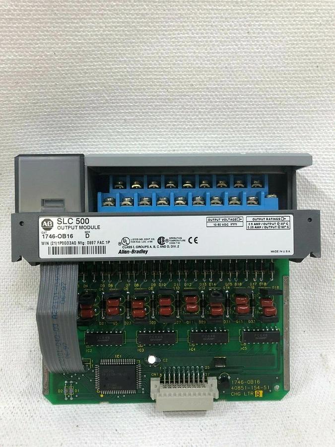 Used Allen Bradley 1746-A10 10 Slot Rack w/ 1746-P2 Power Supply and 3 Other Modules