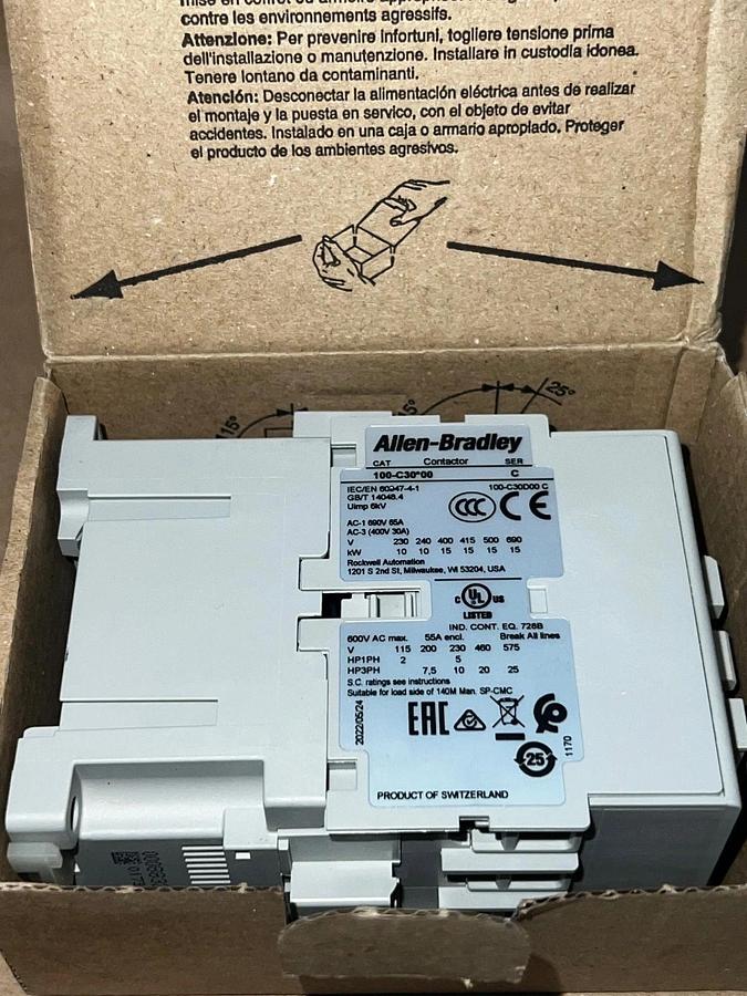 Used Allen Bradley 100-C30D00 Contactor 3 Poles 100-C30*00 *NEW*
