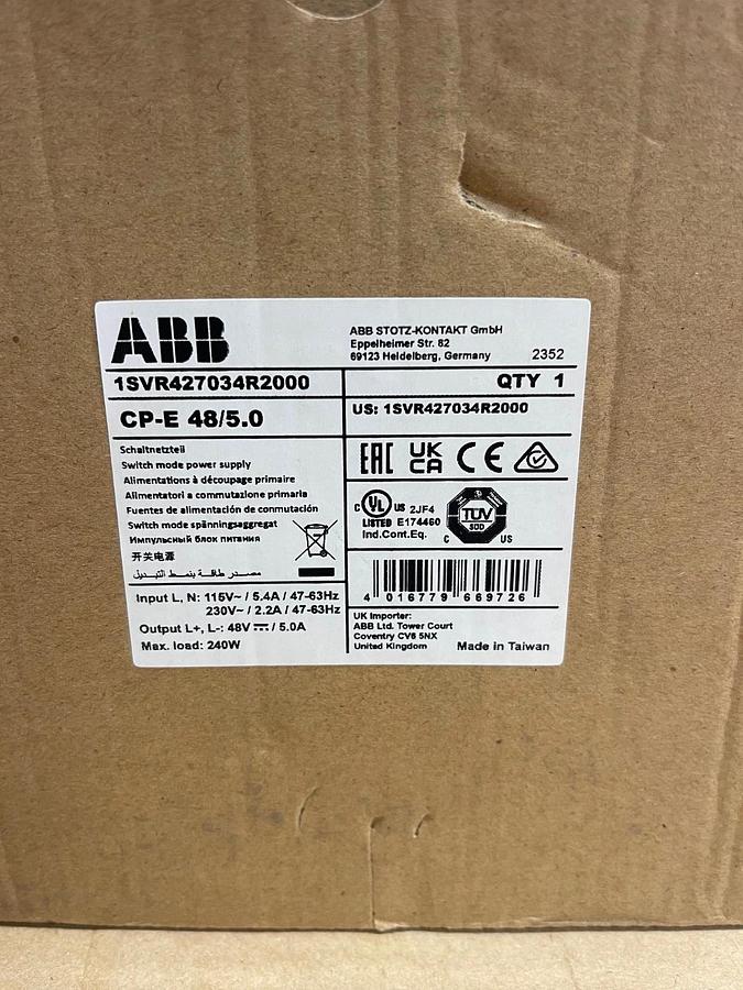 Used ABB 1SVR427034R20000 Switch Mode Power Supply CP-E 48/5.0 *NEW*