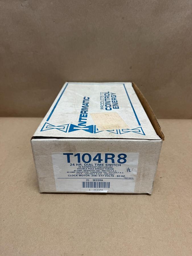 Used Intermatic T104R8 24 Hr. Dial Time Switch w/ Type 3R Rainproof Enclosure *NEW*