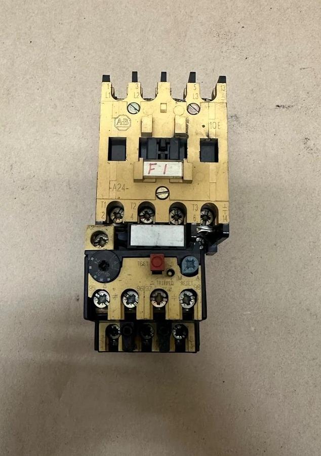 Used Allen Bradley 100-A24ND3 Contactor w/ 193-BSC 24