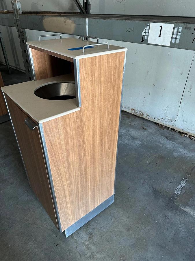 Used Custom Single Trash Rolling Cart