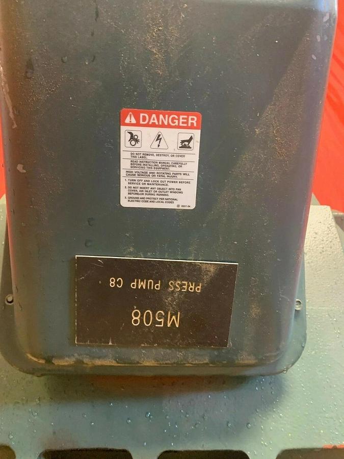 Used Toshiba Electric Motor 100HP 1190 RPM, Frame: TKKH B1006VL63VSH