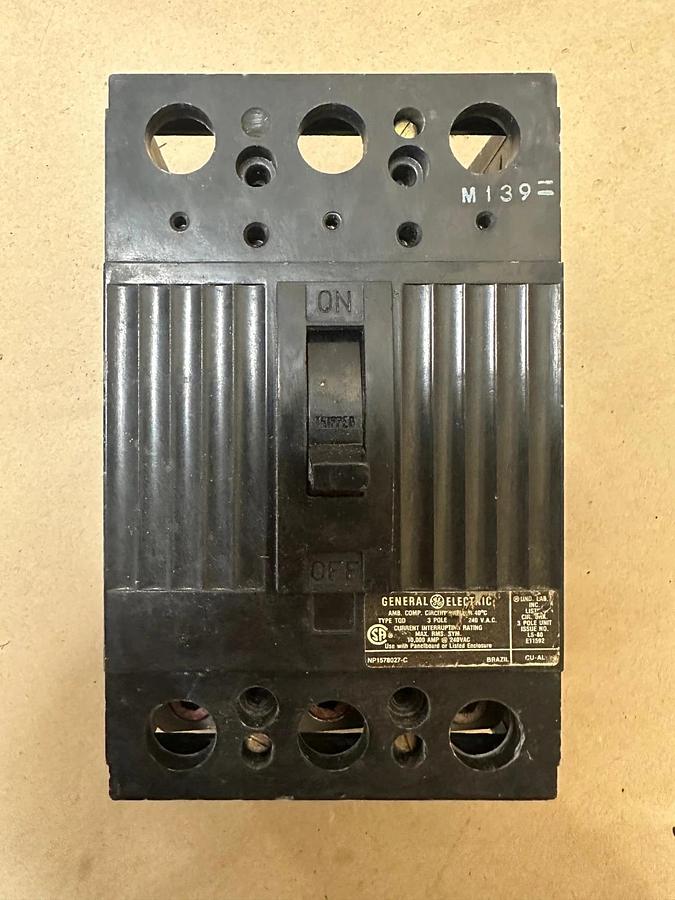 Used General Electric TQD 150A 3 Pole Circuit Breaker